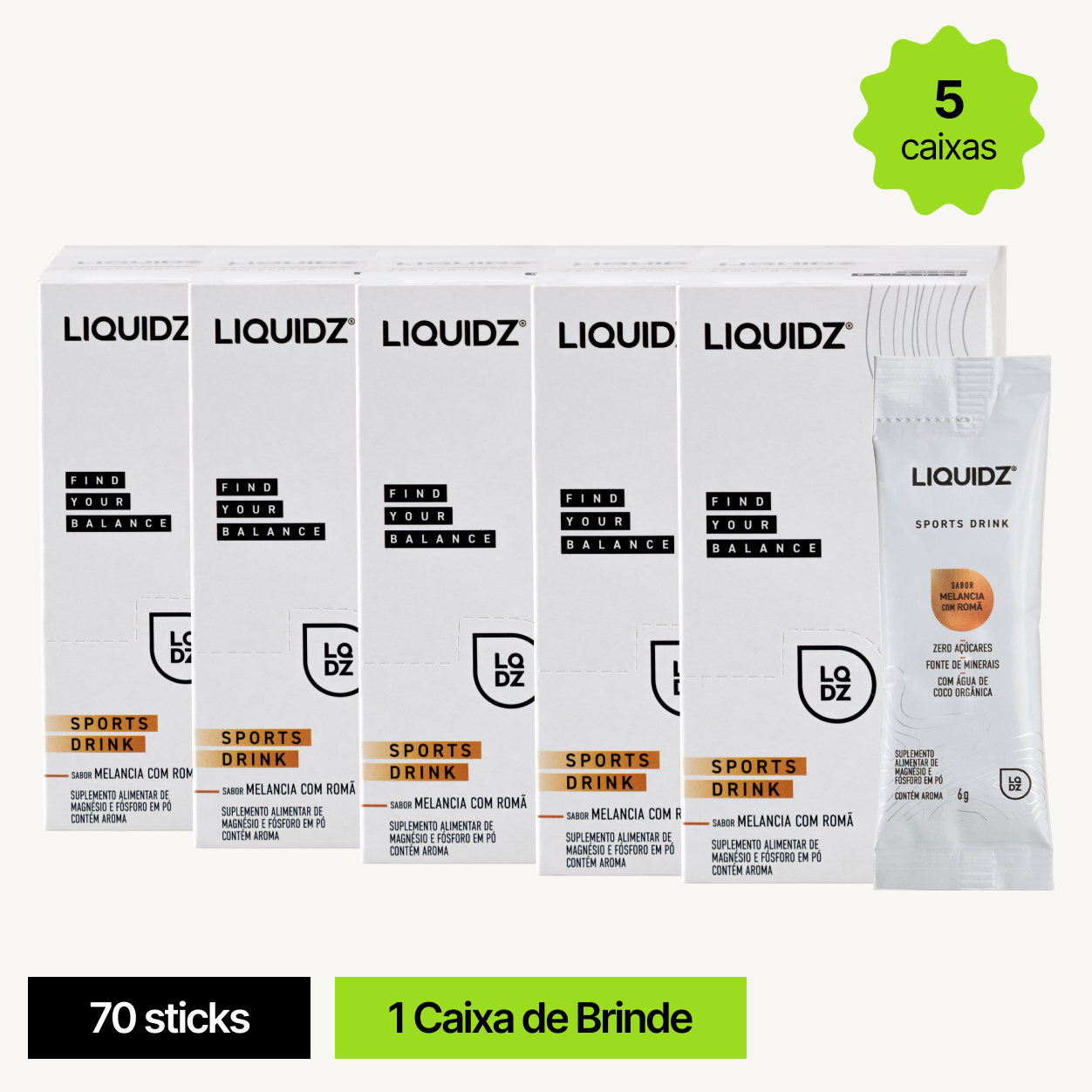 LIQUIDZ - Melancia c/ Romã 4cx + 1 Brinde