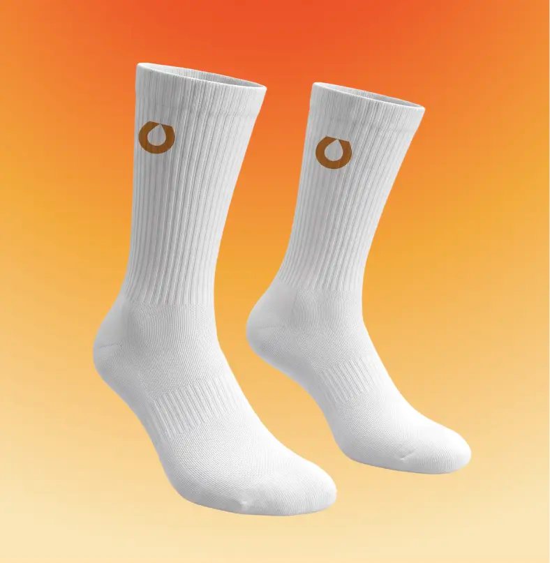 Meia Poliamida Branca - Lançamento Laranja | 38-43
